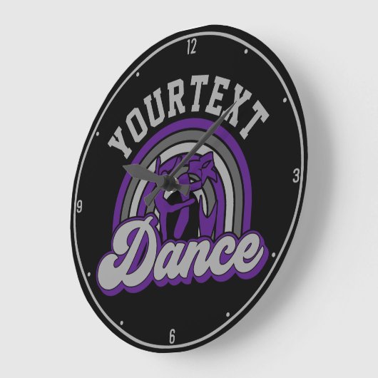 Ballet Dancer ADD TEXT Classic Dance Performer Große Wanduhr (Winkel)