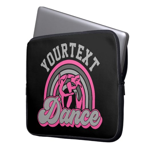 Ballet Dancer ADD TEXT Classic Dance Performer Laptopschutzhülle (Vorderseite Links)