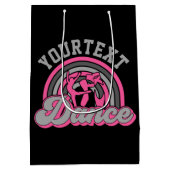 Ballet Dancer ADD TEXT Classic Dance Performer Mittlere Geschenktüte (Rückseite)