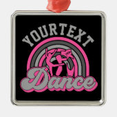 Ballet Dancer ADD TEXT Classic Dance Performer Ornament Aus Metall (Vorne)