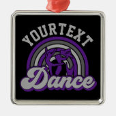 Ballet Dancer ADD TEXT Classic Dance Performer Ornament Aus Metall (Vorne)