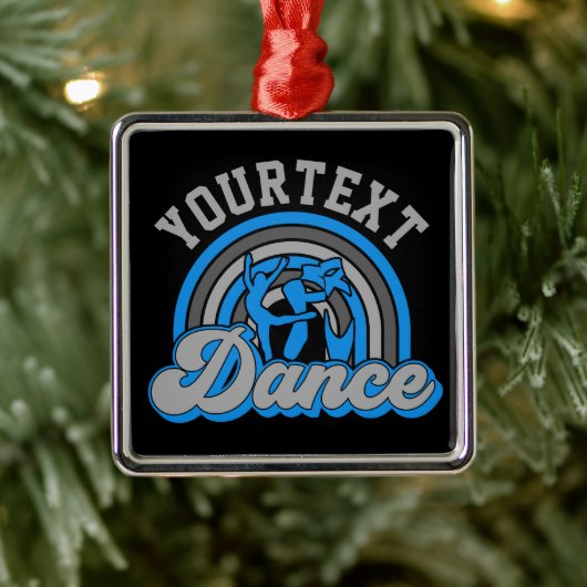 Ballet Dancer ADD TEXT Classic Dance Performer Ornament Aus Metall (Baum)