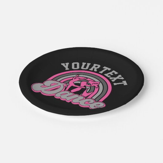 Ballet Dancer ADD TEXT Classic Dance Performer Pappteller (Schrägansicht)