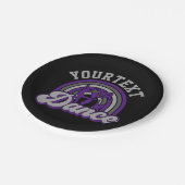 Ballet Dancer ADD TEXT Classic Dance Performer Pappteller (Schrägansicht)