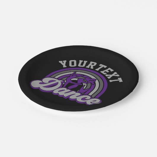 Ballet Dancer ADD TEXT Classic Dance Performer Pappteller (Schrägansicht)