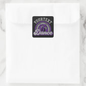 Ballet Dancer ADD TEXT Classic Dance Performer Quadratischer Aufkleber (Tasche)