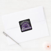 Ballet Dancer ADD TEXT Classic Dance Performer Quadratischer Aufkleber (Umschlag)
