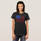 Ballet Dancer American Flag 4. Juli US-Flagge T-Shirt (Vorne ganz)
