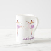 Ballet Dancer Arabesque - Fügen Sie Ihren Namen od Porzellantasse (Vorderseite Rechts)