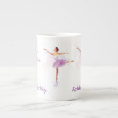 Ballet Dancer Arabesque - Fügen Sie Ihren Namen od Porzellantasse (Vorderseite)