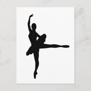 BALLET DANCER Arabesque (Silhouette Ballerina) ~.p Postkarte