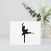 BALLET DANCER Arabesque (Silhouette Ballerina) v2 Postkarte (Stehend Vorderseite)