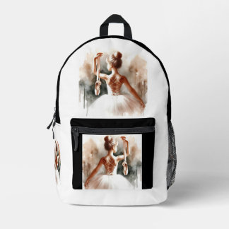 Ballet Dancer Backpack - Elegant & Chic Bedruckter Rucksack