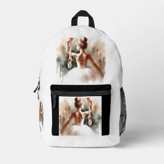 Ballet Dancer Backpack - Elegant & Chic Bedruckter Rucksack