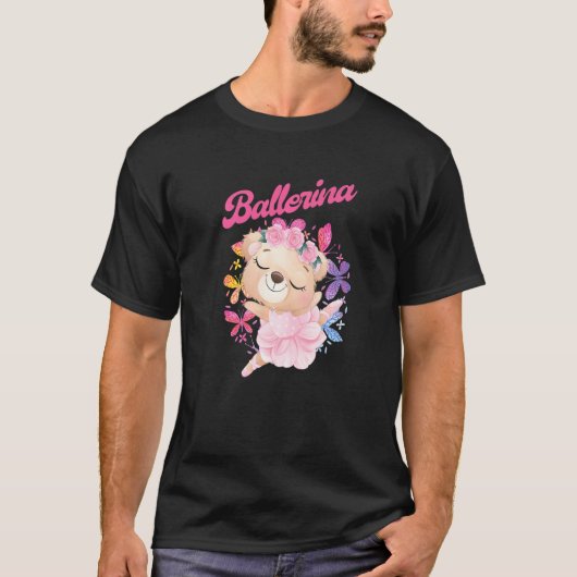 Ballet Dancer Bear Ballerina Ballet Porto T-Shirt (Vorderseite)