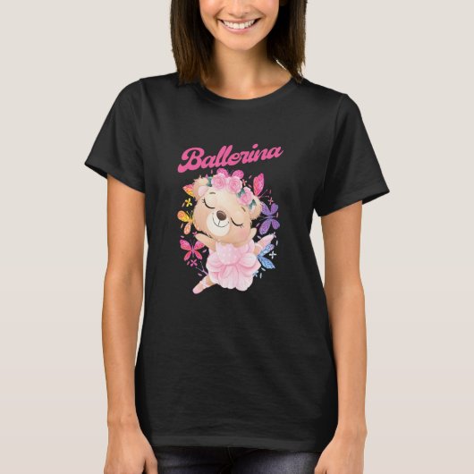 Ballet Dancer Bear Ballerina Ballet Porto T-Shirt (Vorderseite)