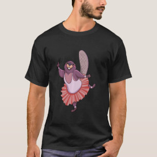 Ballet Dancer Beaver Kids Girl Beaver Ballerina T-Shirt