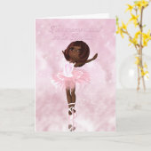 Ballet Dancer Birthday Card - African American Bal Karte (Gelbe Blume)