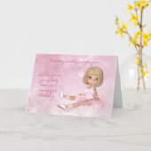 Ballet Dancer Birthday Card - Ballerina Geburtstag Karte (Gelbe Blume)