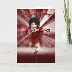 Ballet Dancer Birthday Card - Ballerina Geburtstag Karte