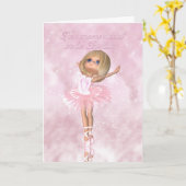 Ballet Dancer Birthday Card - Ballerina Geburtstag Karte (Gelbe Blume)