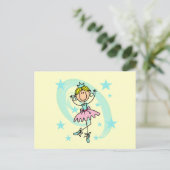 Ballet Dancer - Blond T - Shirt and Gifts Postkarte (Stehend Vorderseite)