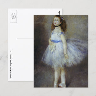 Ballet Dancer by Pierre Renoir, Vintage Kunst Postkarte