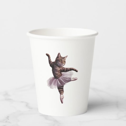 Ballet Dancer Cat Pappbecher (Vorderseite)