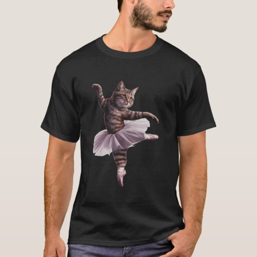 Ballet Dancer Cat T Shirt (Vorderseite)