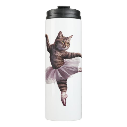 Ballet Dancer Cat Thermosbecher (Vorderseite)