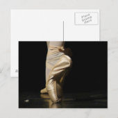 Ballet Dancer Dancing on Zehen, en Pointe Postkarte (Vorne/Hinten)