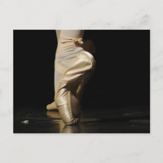 Ballet Dancer Dancing on Zehen, en Pointe Postkarte (Vorderseite)