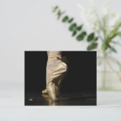 Ballet Dancer Dancing on Zehen, en Pointe Postkarte (Stehend Vorderseite)