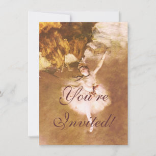 Ballet Dancer Degas Star Painting Einladung