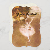 Ballet Dancer Degas Star Painting Einladung (Vorne/Hinten)