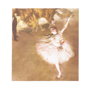 Ballet Dancer Degas Star Painting Notizblock