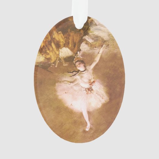 Ballet Dancer Degas Star Painting Ornament (Rückseite)