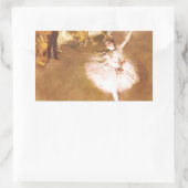 Ballet Dancer Degas Star Painting Rechteckiger Aufkleber (Tasche)