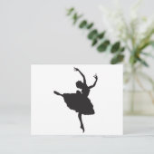 Ballet Dancer der Black Silhouette Postkarte (Stehend Vorderseite)