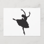 Ballet Dancer der Black Silhouette Postkarte (Vorderseite)