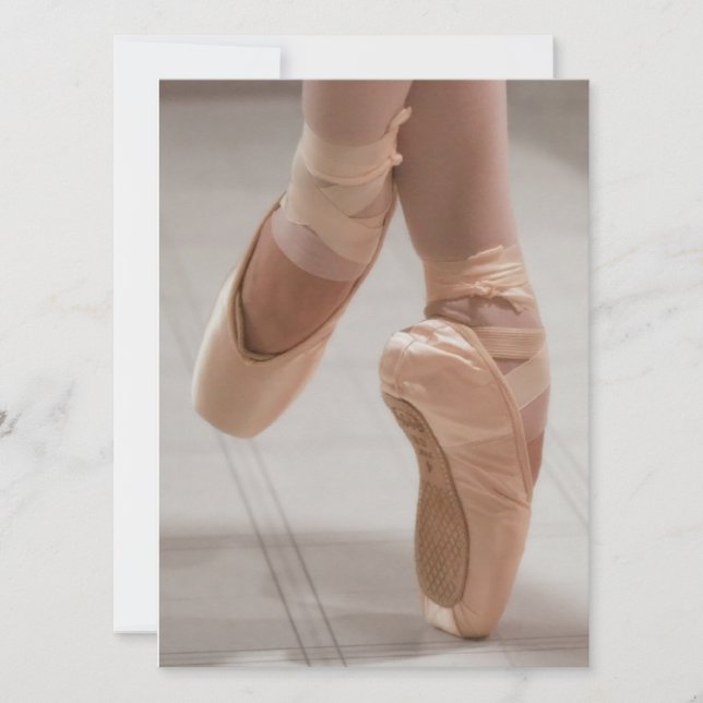 Ballet Dancer en Pointe Feet, Pink Pointe Shoes (Vorderseite)