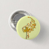 Ballet Dancer Fire Girl Ballerina Schaltfläche Button (Vorne & Hinten)