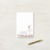 Ballet Dancer Floral Personal Post-it Notes Post-it Klebezettel (Auf Schreibtisch)
