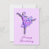 Ballet Dancer Girl Ballerina Karte (Rückseite)