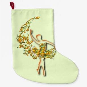 Ballet Dancer Girl Weihnachts-Strumpf Großer Weihnachtsstrumpf