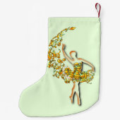 Ballet Dancer Girl Weihnachts-Strumpf Kleiner Weihnachtsstrumpf (Rückseite)