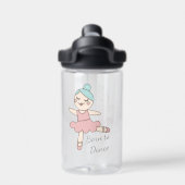 Ballet Dancer Girl's Personalisiert Trinkflasche (Rückseite)
