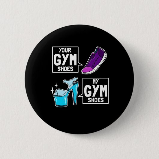 Ballet Dancer Gym Shoes Button (Vorderseite)