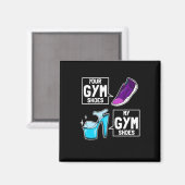 Ballet Dancer Gym Shoes Magnet (Vorderseite/Rückseite)