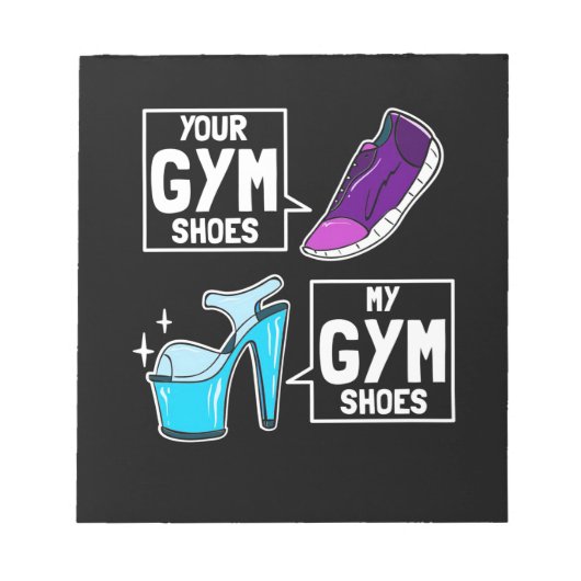 Ballet Dancer Gym Shoes Notizblock (Vorderseite)